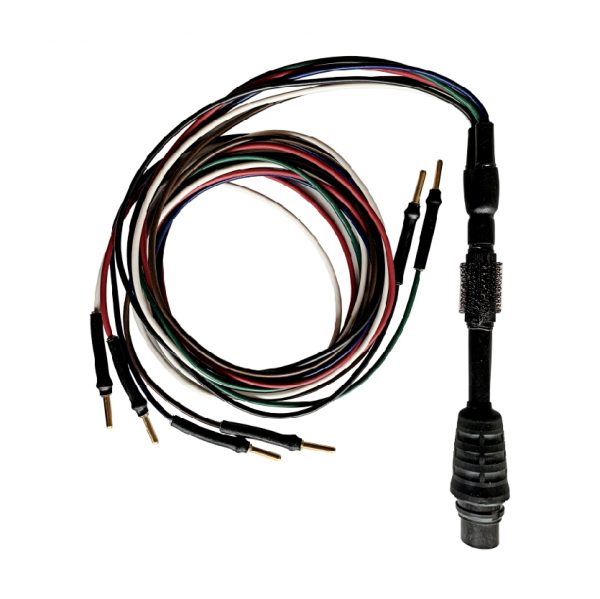 A black and red wire with some wires connected to it