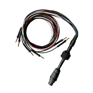 A black and red wire with some wires attached to it